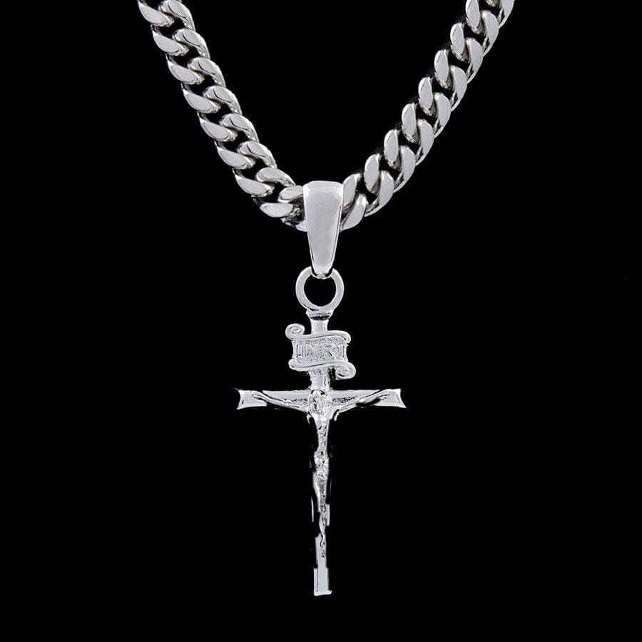 Pendentif 8Shine — Crucifix en Or Blanc