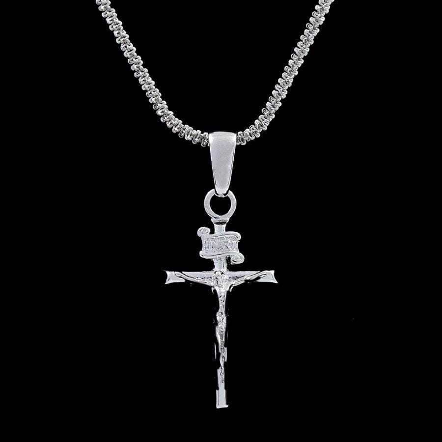 Pendentif 8Shine — Crucifix en Or Blanc