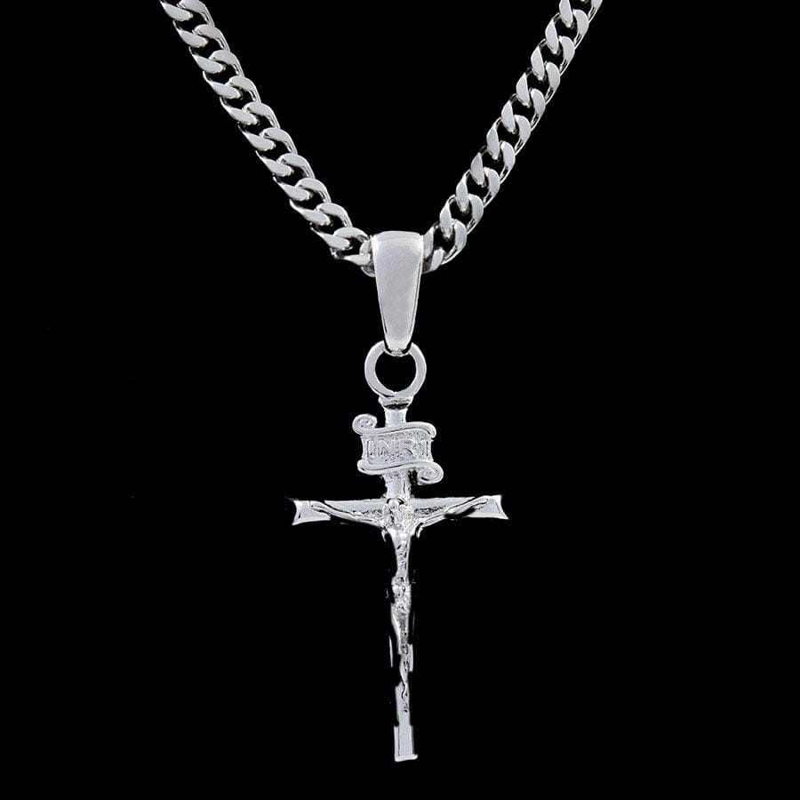 Pendentif 8Shine — Crucifix en Or Blanc