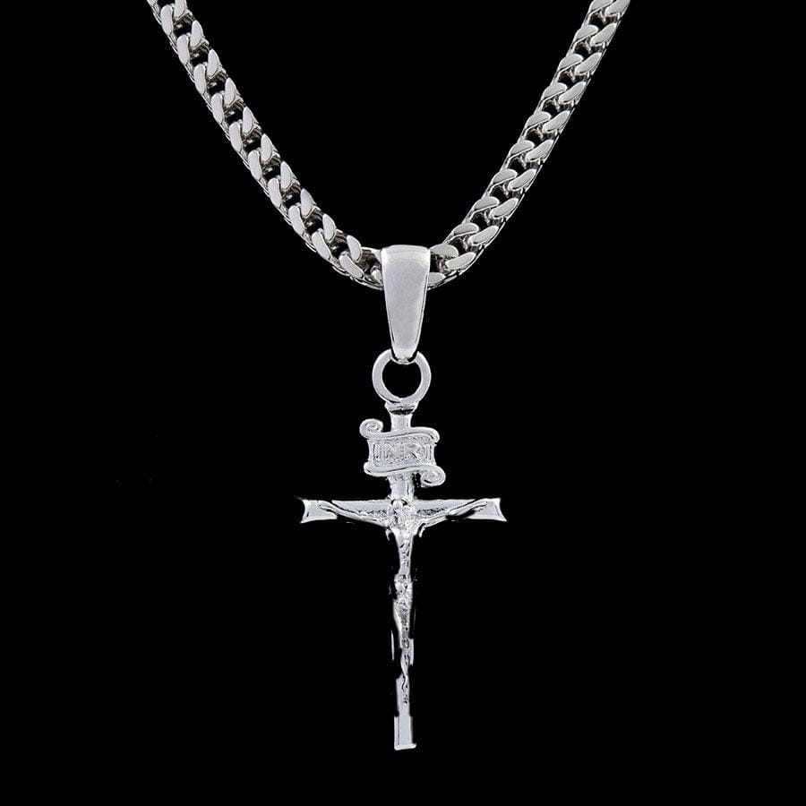 Pendentif 8Shine — Crucifix en Or Blanc