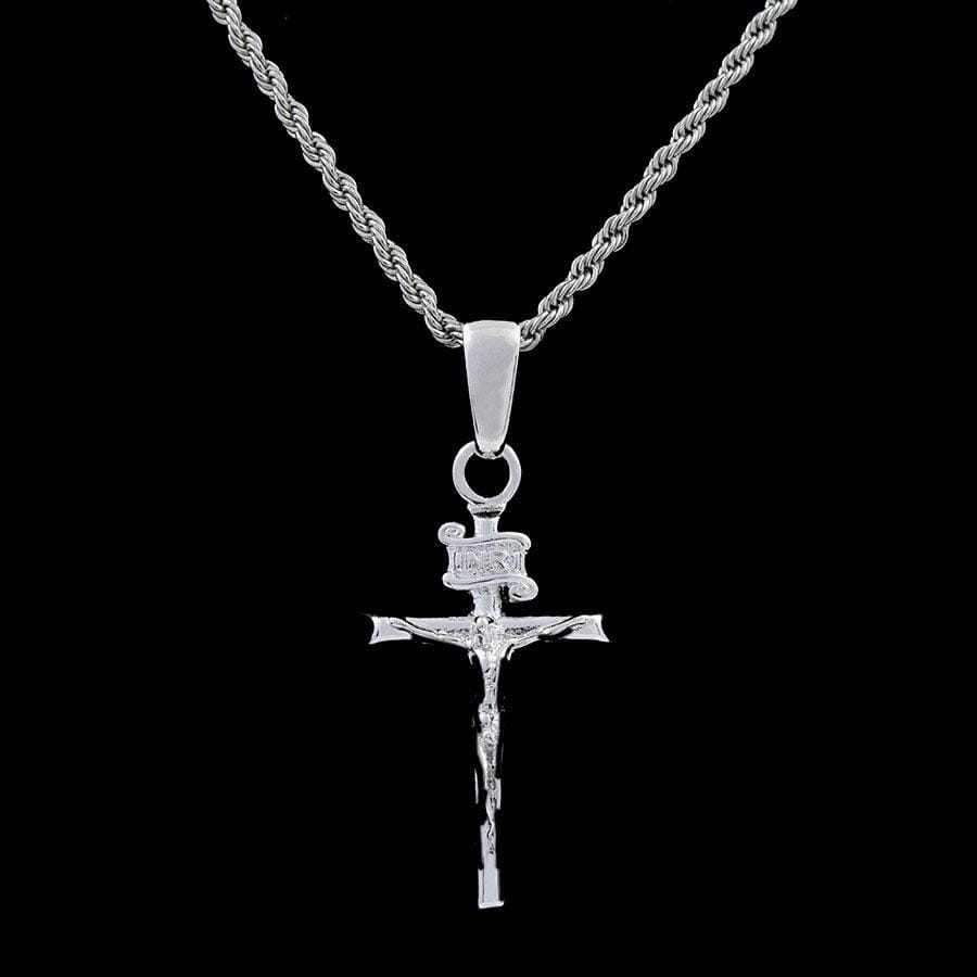Pendentif 8Shine — Crucifix en Or Blanc