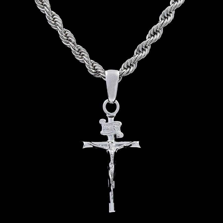 Pendentif 8Shine — Crucifix en Or Blanc