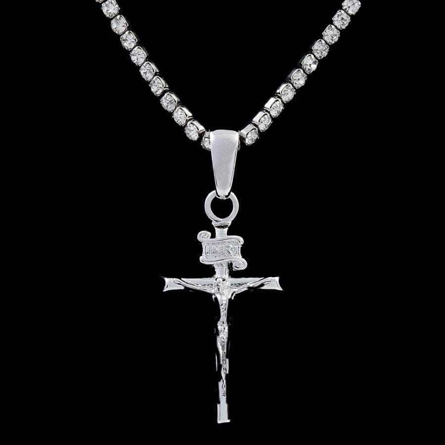 Pendentif 8Shine — Crucifix en Or Blanc