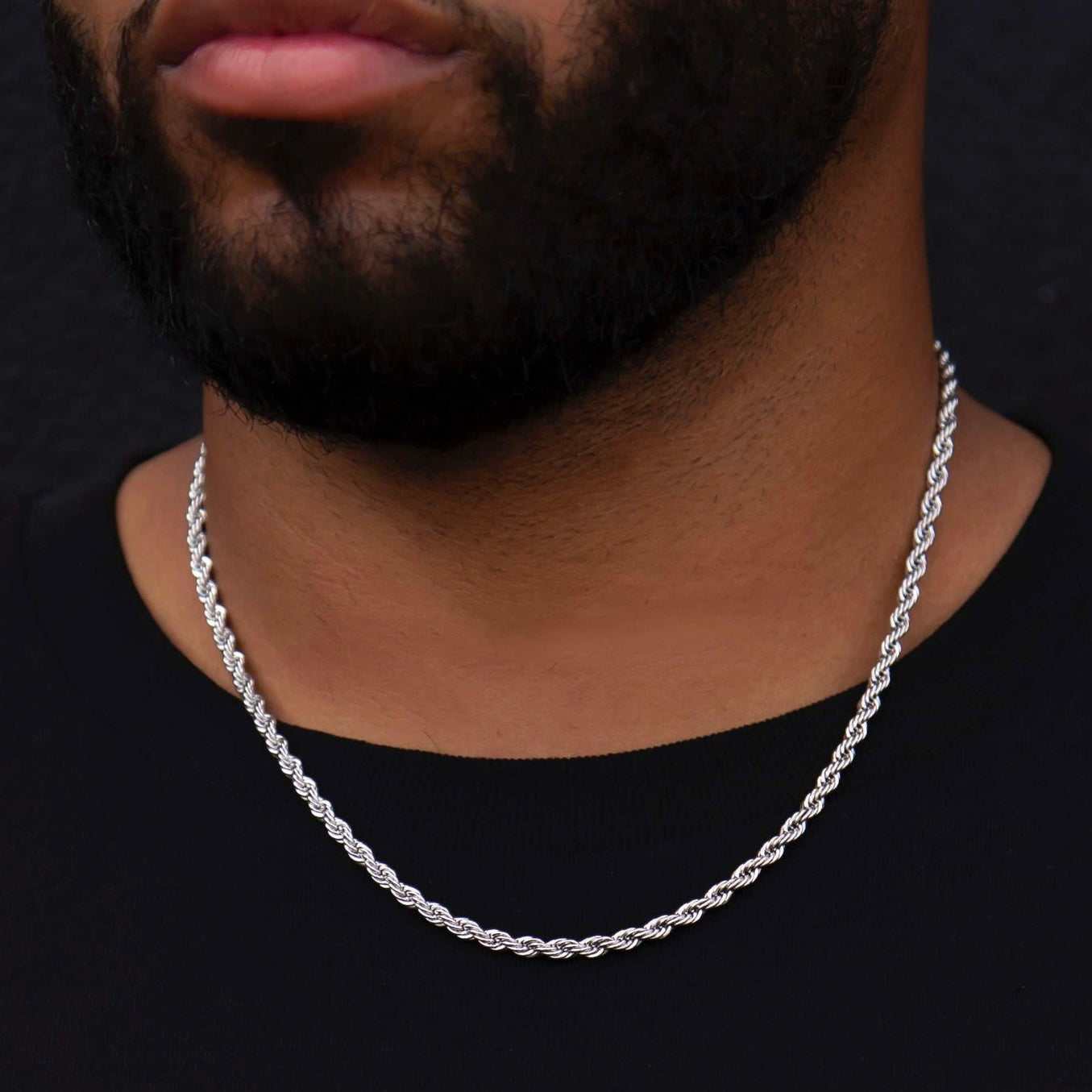 Chaîne 8Shine Rope en Or Blanc – 4mm