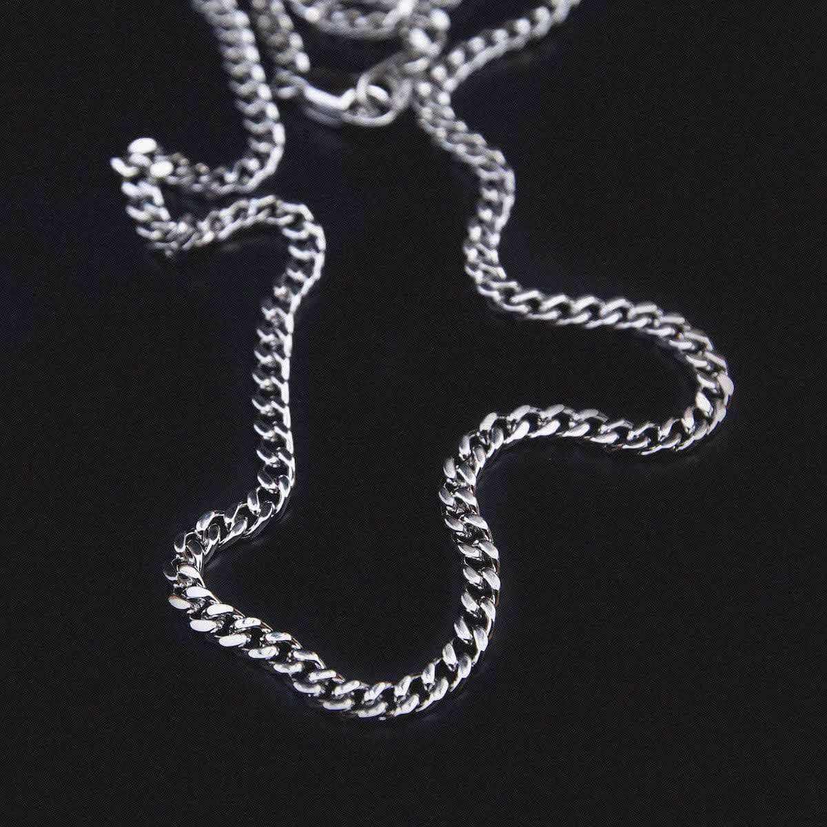 Micro Chaîne Cuban en Or blanc – 3 mm