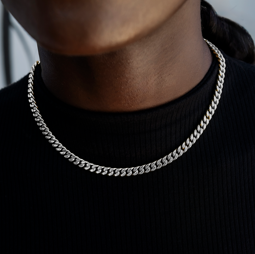 Collier 8Shine — Chaîne Signature Cuban en Or Blanc 6mm