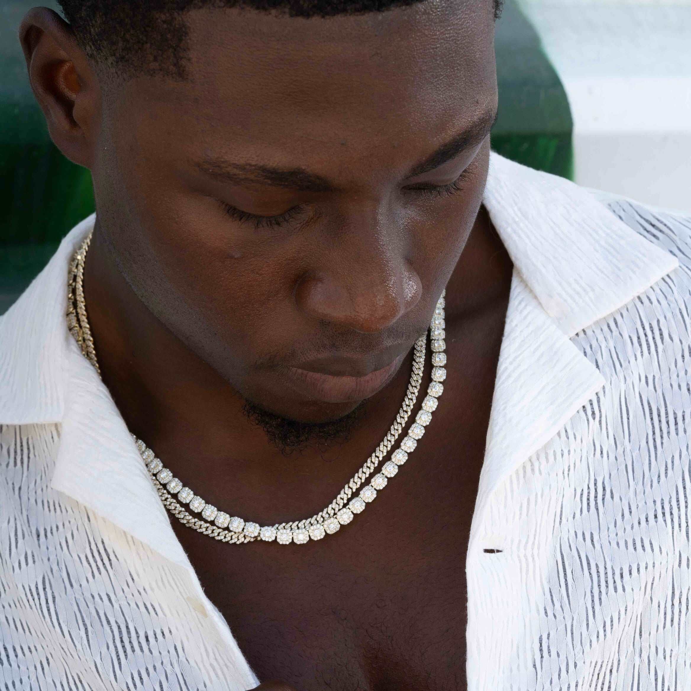 Chaine 8Shine Micro Clustered Tennis Or jaune - 6mm