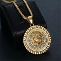 Pendentif 8Shine - Tête de Lion Plaqué Or