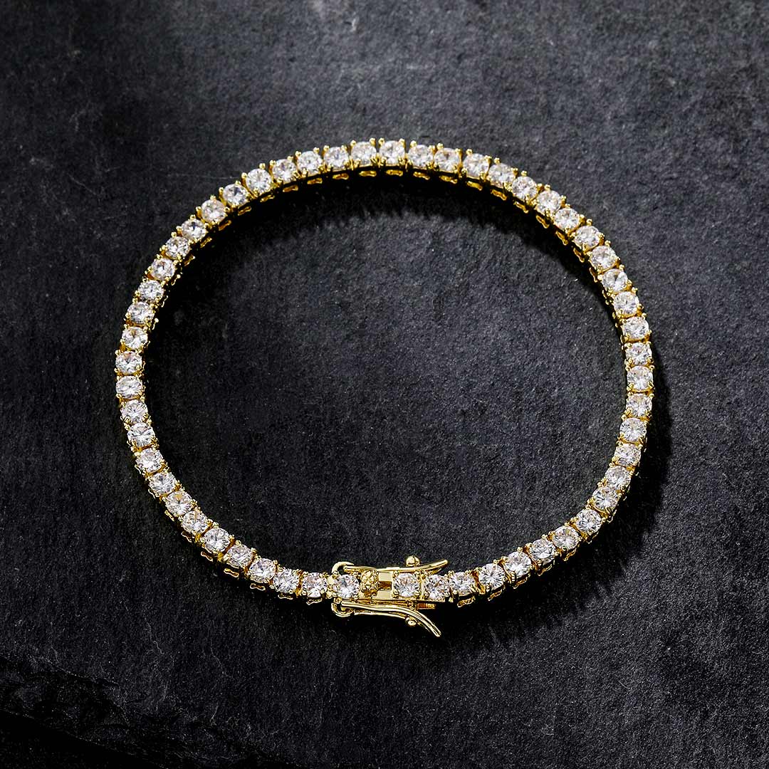 Bracelet Tennis Diamant 8Shine Or Jaune - 5mm