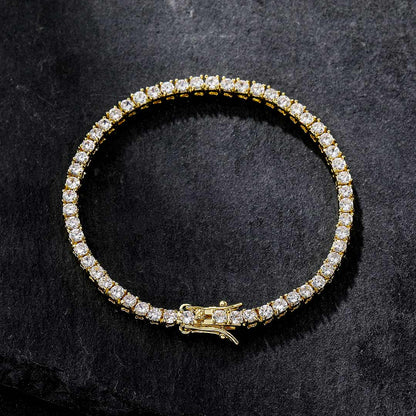 Bracelet Tennis Diamant 8Shine Or Jaune - 5mm
