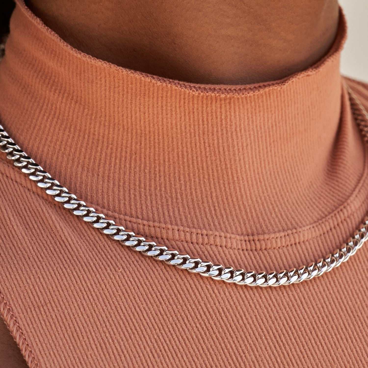 Collier 8Shine — Chaîne Cuban Link en Or Blanc 5mm