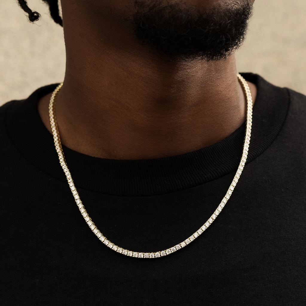 Chaine 8Shine Diamond Tennis Or jaune - 3 mm