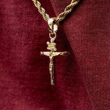 Pendentif Crucifix en Or Jaune 8Shine
