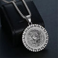 Pendentif 8Shine - Tête de Lion Plaqué en Argent