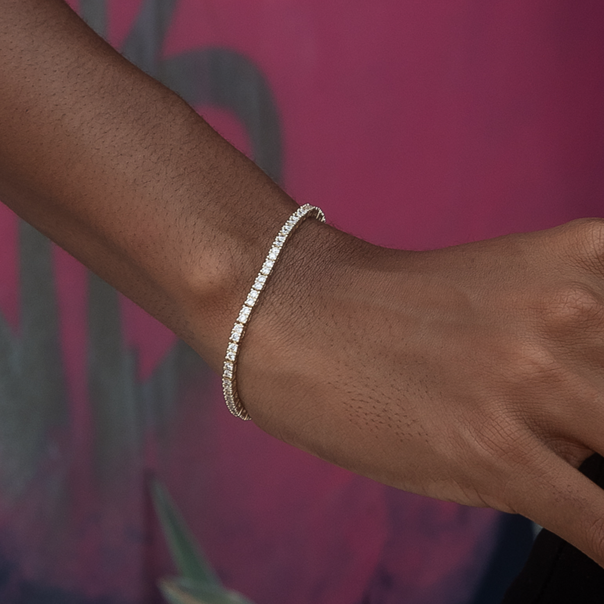 Bracelet 8Shine — Tennis à Diamants en Or Jaune 2mm