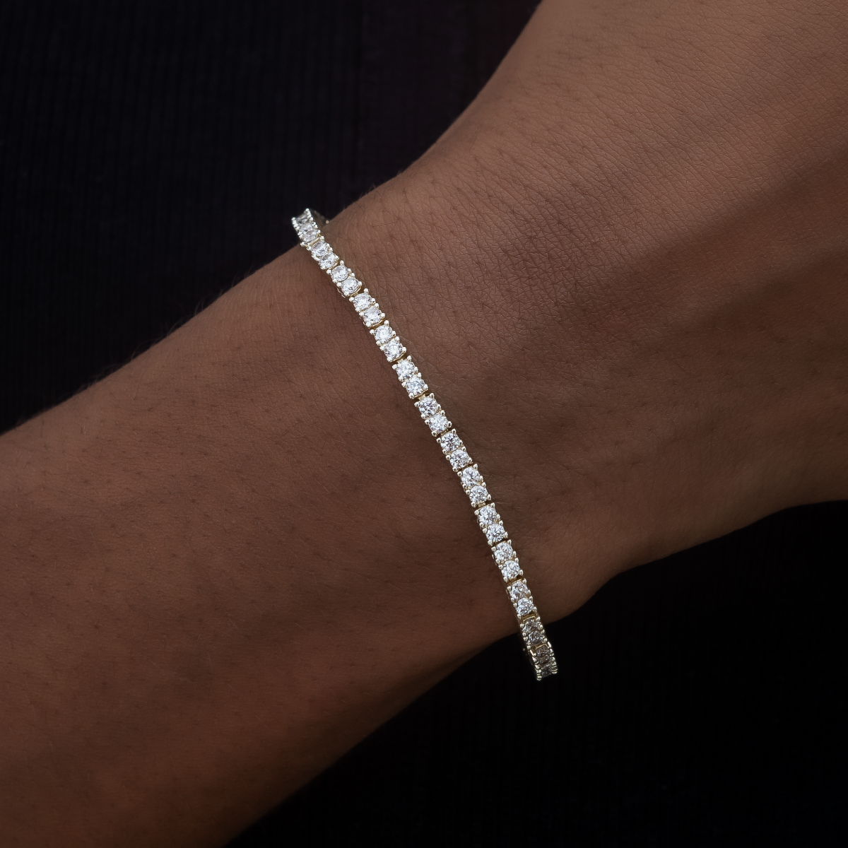Bracelet 8Shine — Tennis à Diamants en Or Jaune 2mm