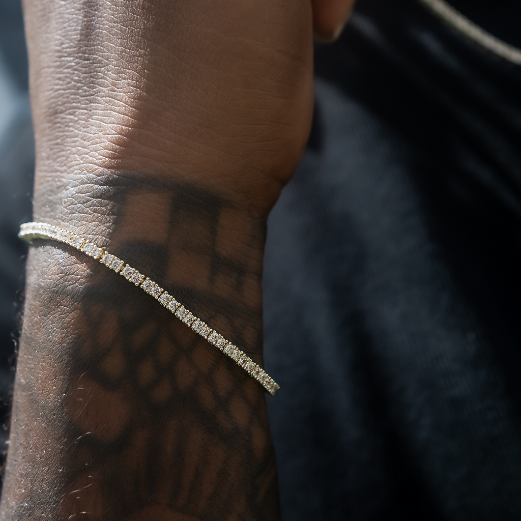 Bracelet Tennis Diamant 8Shine Or Jaune - 2mm