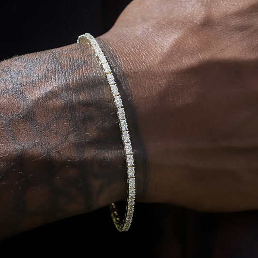 Bracelet Tennis Diamant 8Shine Or Jaune - 2mm