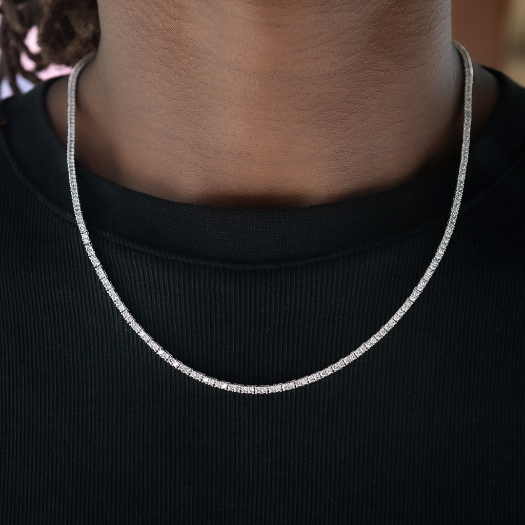 Chaîne Tennis Diamond 8Shine en Or Blanc – 2 mm