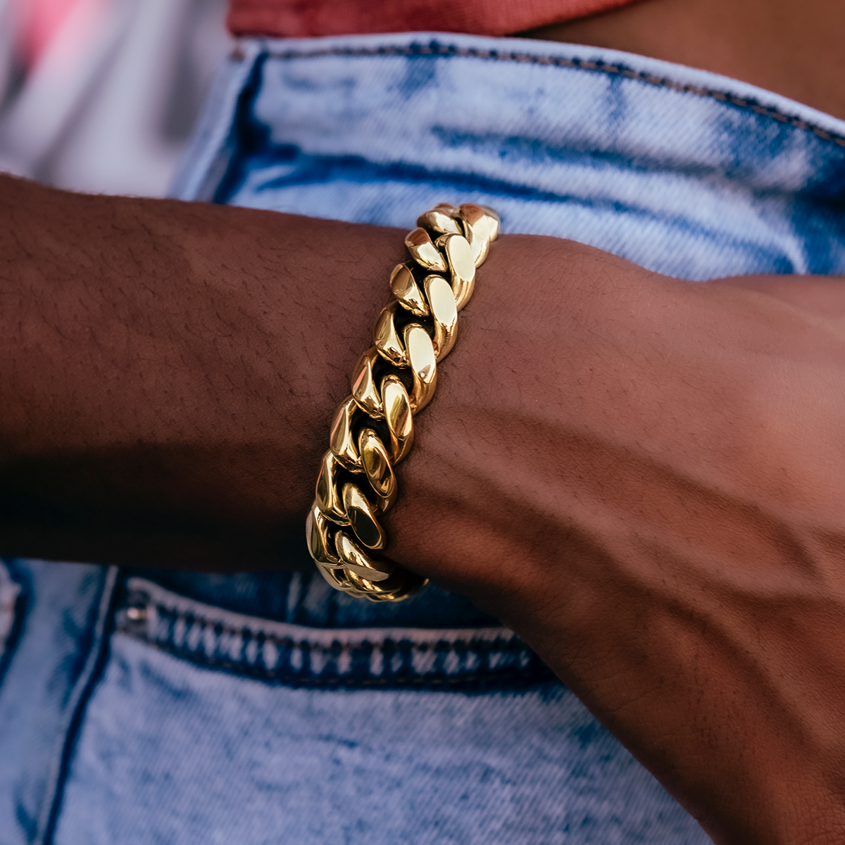 Bracelet 8Shine — Signature Cuban Link en Or Blanc 12mm