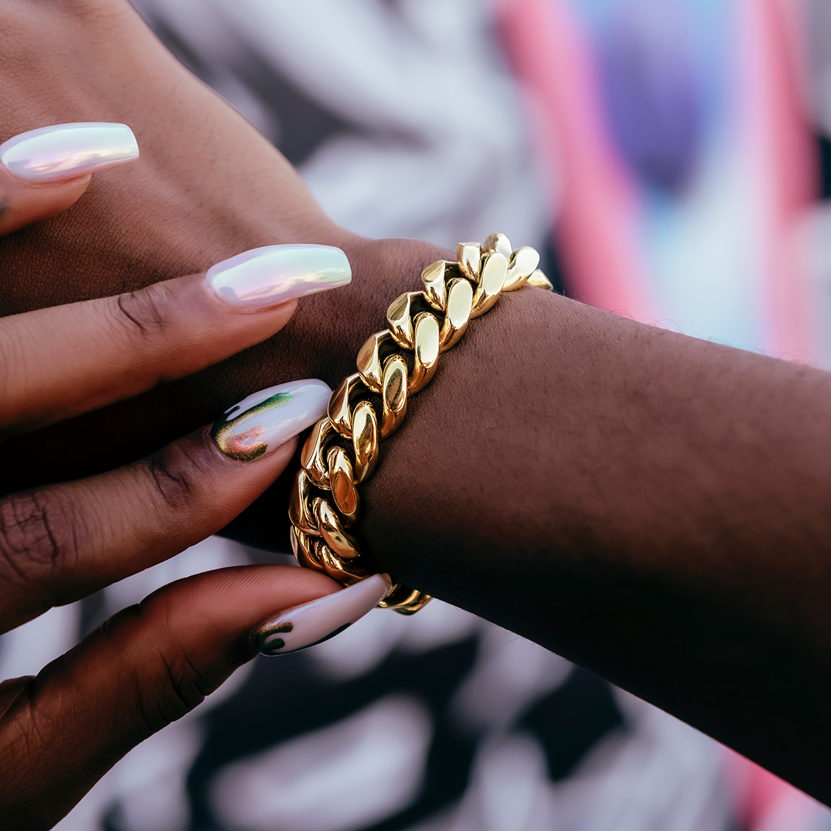 Bracelet 8Shine — Signature Cuban Link en Or Blanc 12mm