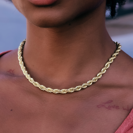 Collier 8Shine — Chaîne Rope en Or Jaune 6mm