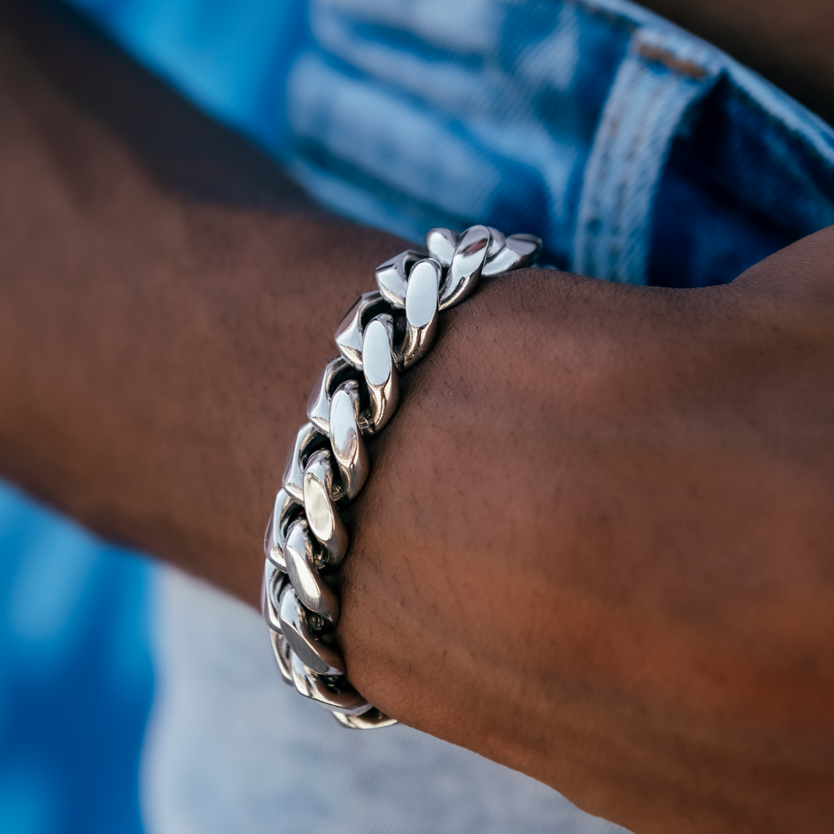 Bracelet 8Shine — Signature Cuban Link en Or Blanc 12mm