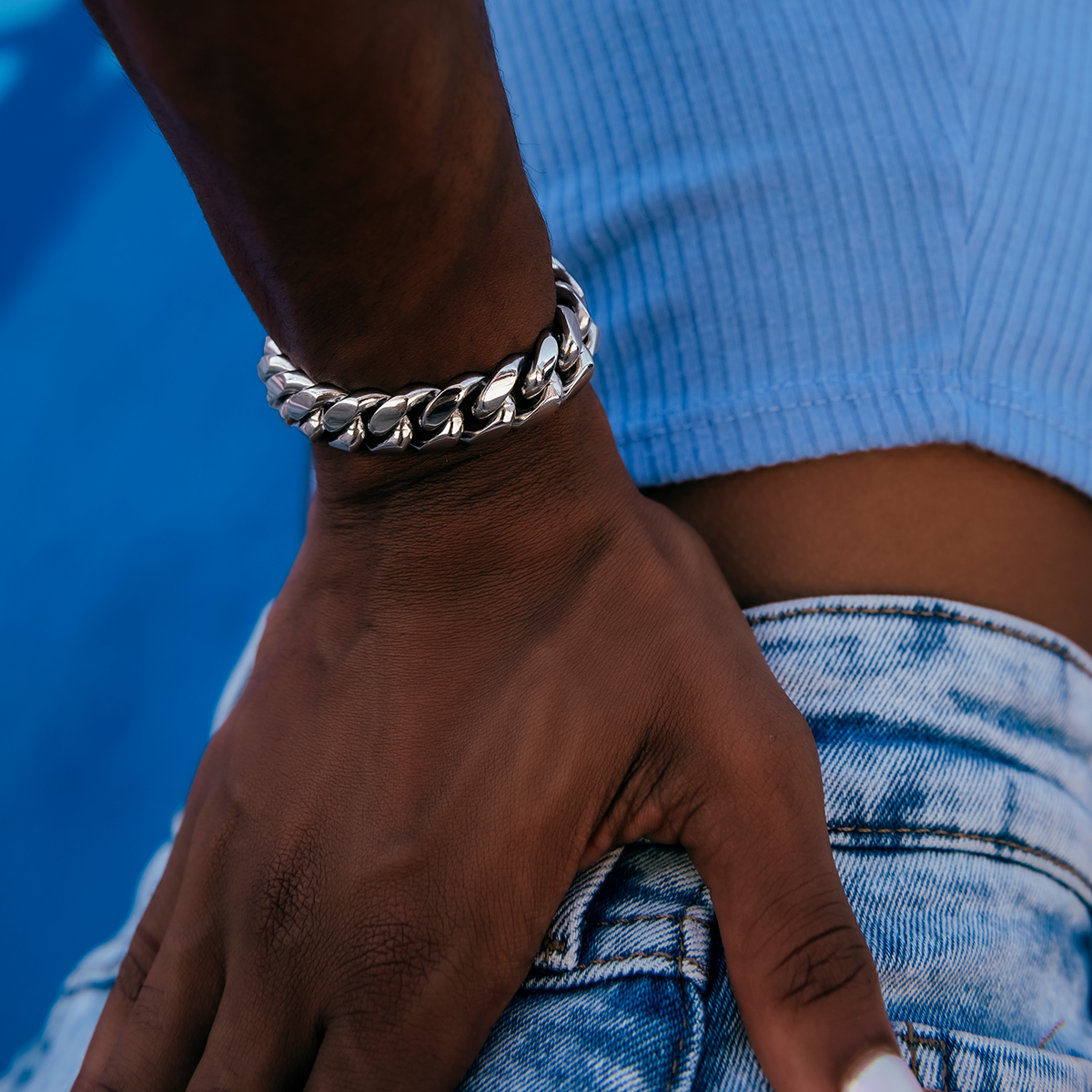 Bracelet 8Shine — Signature Cuban Link en Or Blanc 12mm