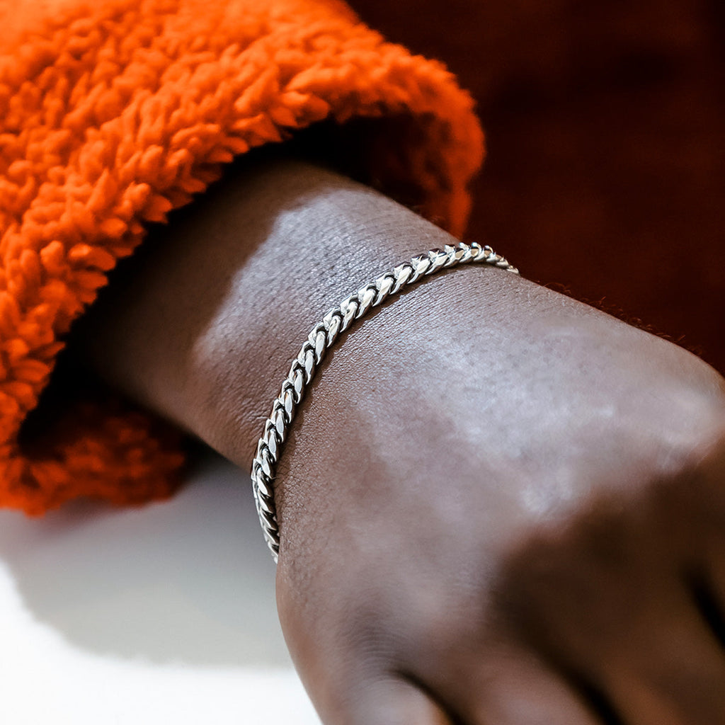 Bracelet Miami Cuban 8Shine Or Blanc - 6mm