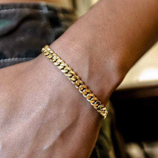 Bracelet 8Shine — Miami Cuban en Or Jaune 6mm