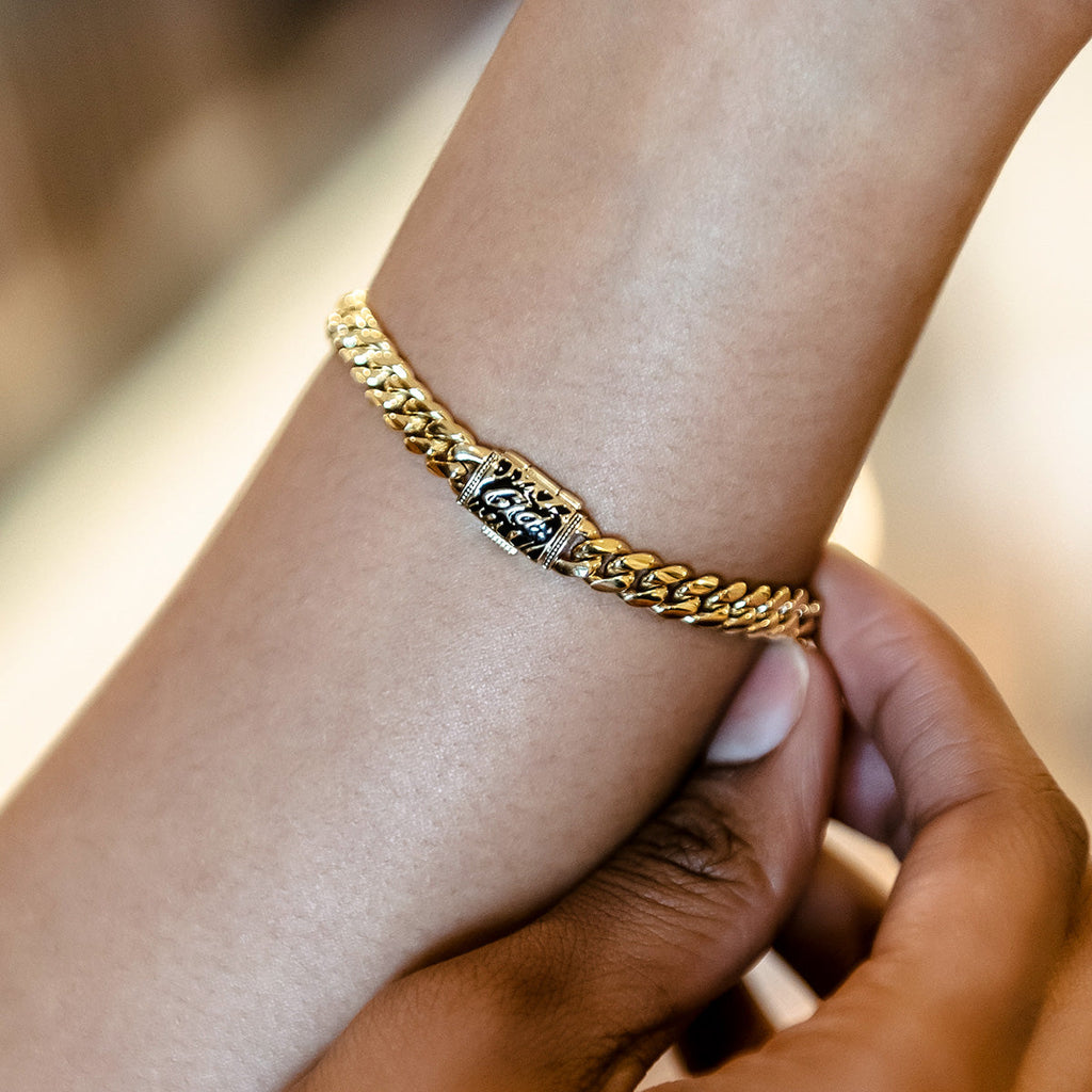 Bracelet 8Shine — Miami Cuban en Or Jaune 6mm