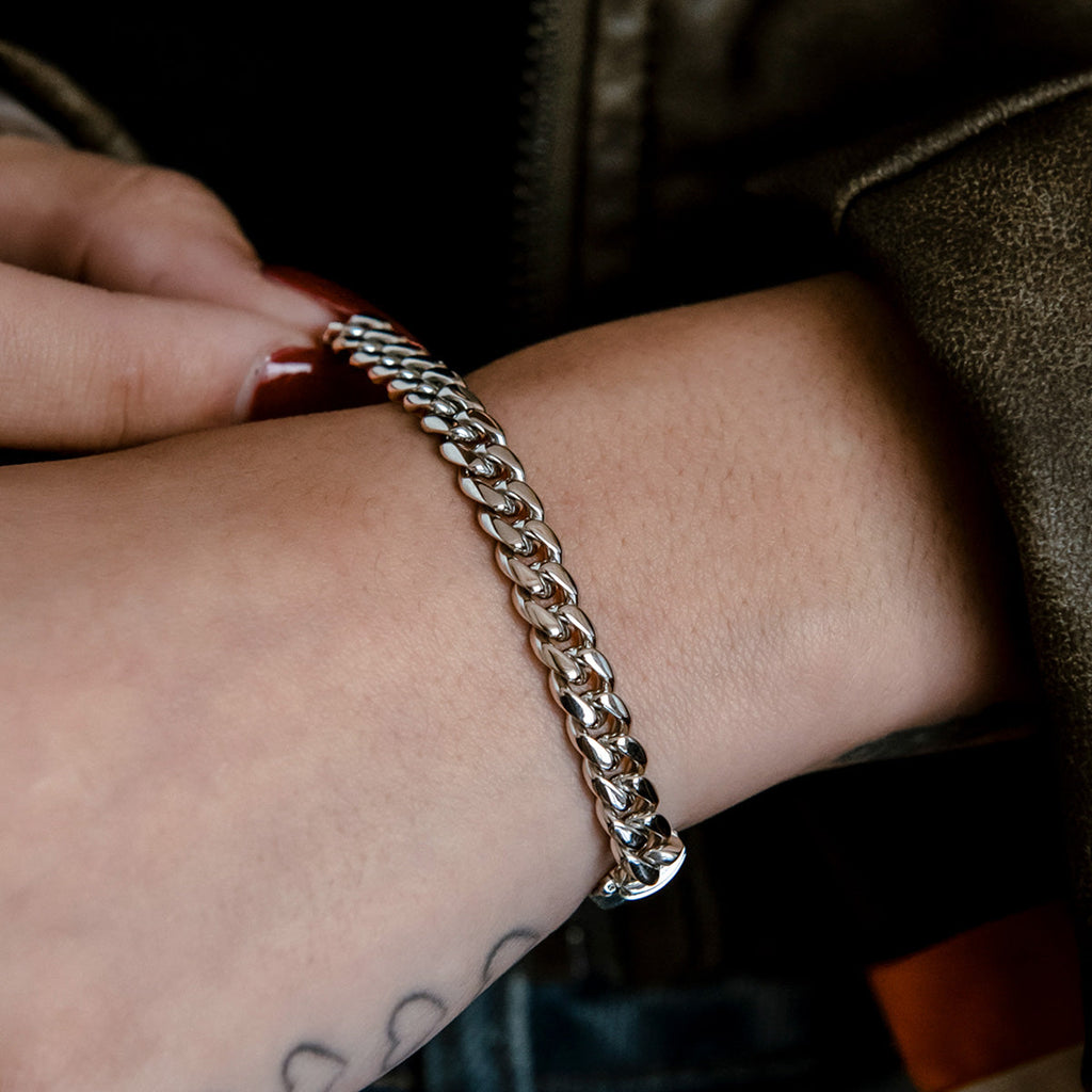 Bracelet 8Shine — Miami Cuban en Or Blanc 6mm