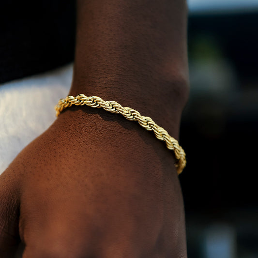 Bracelet Rope 8Shine Or Jaune - 6mm