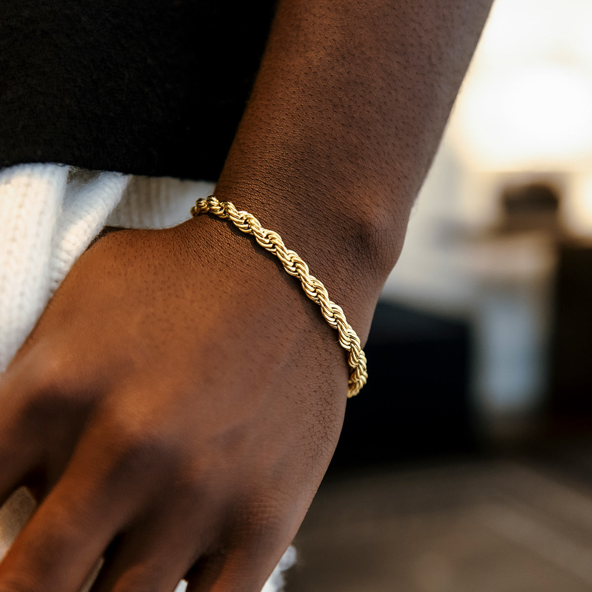 Bracelet Rope 8Shine Or Jaune - 6mm