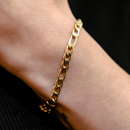 Bracelet 8Shine — Figaro en Or Jaune 4mm