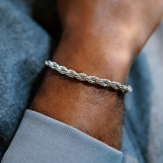 Bracelet Rope 8Shine Or Blanc - 6mm