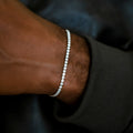 Bracelet Micro Tennis 8Shine Or Blanc