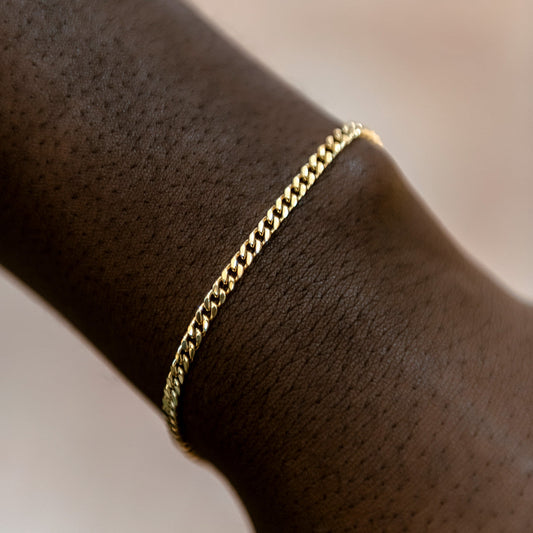Bracelet Micro Cuban 8Shine Or Jaune - 3mm