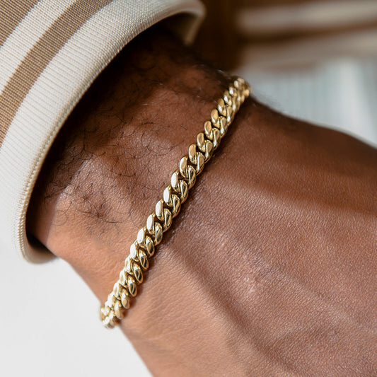 Bracelet Miami Cuban 8Shine Or Jaune - 6mm