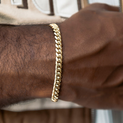 Bracelet Miami Cuban 8Shine Or Jaune - 6mm