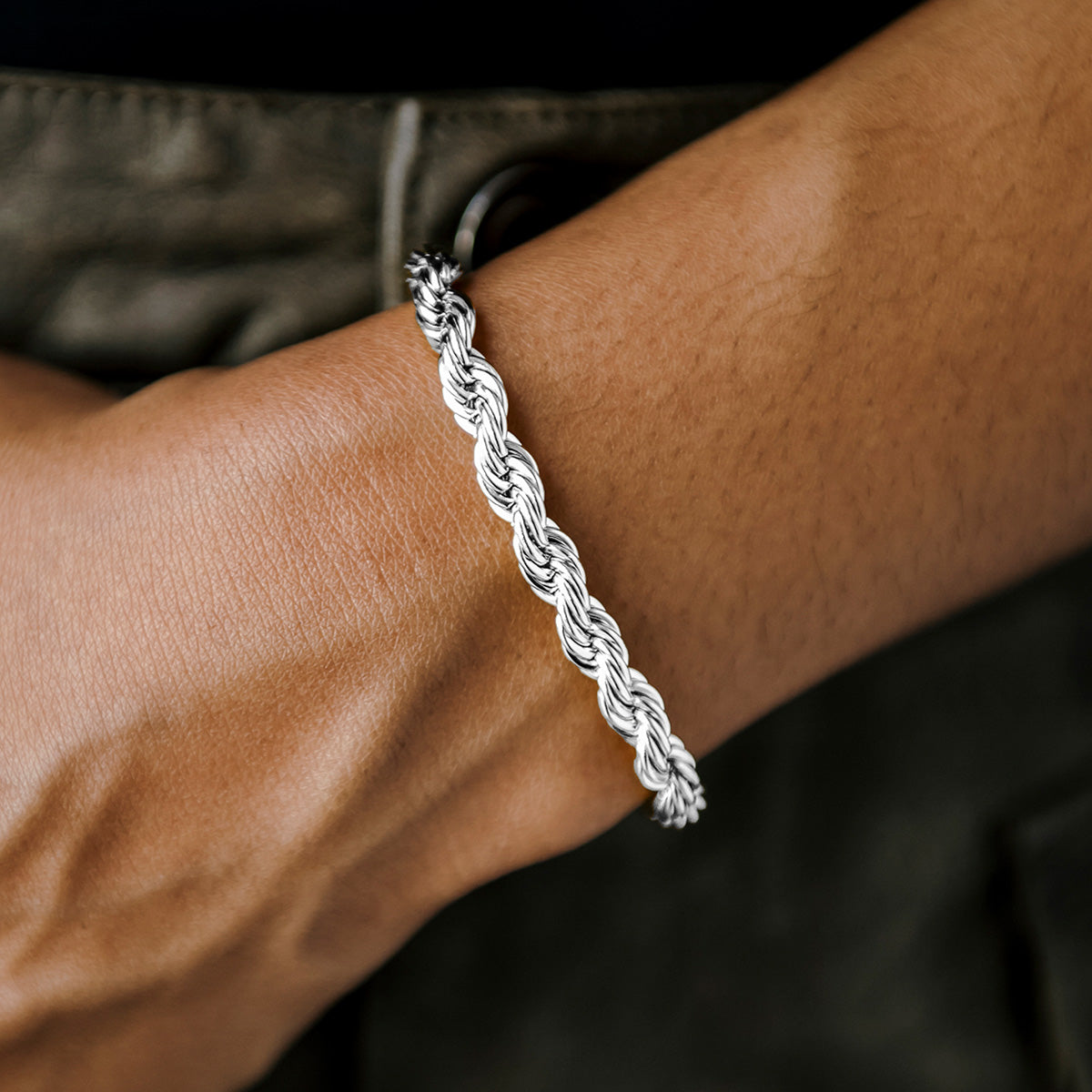 Bracelet 8Shine — Rope en Or Blanc 6mm
