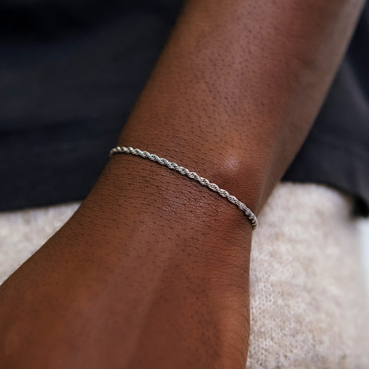Bracelet Rope 8Shine Or Blanc - 2mm