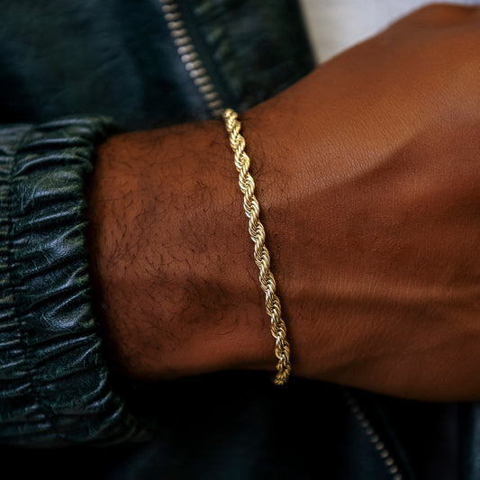 Bracelet Rope 8Shine Or Jaune - 4mm