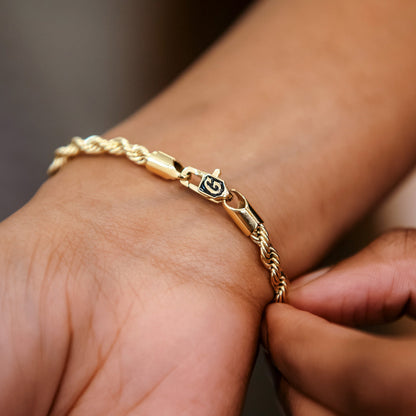 Bracelet 8Shine — Rope en Or Jaune 4mm