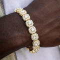 Bracelet Clustered Tennis 8Shine Or Jaune - 12mm