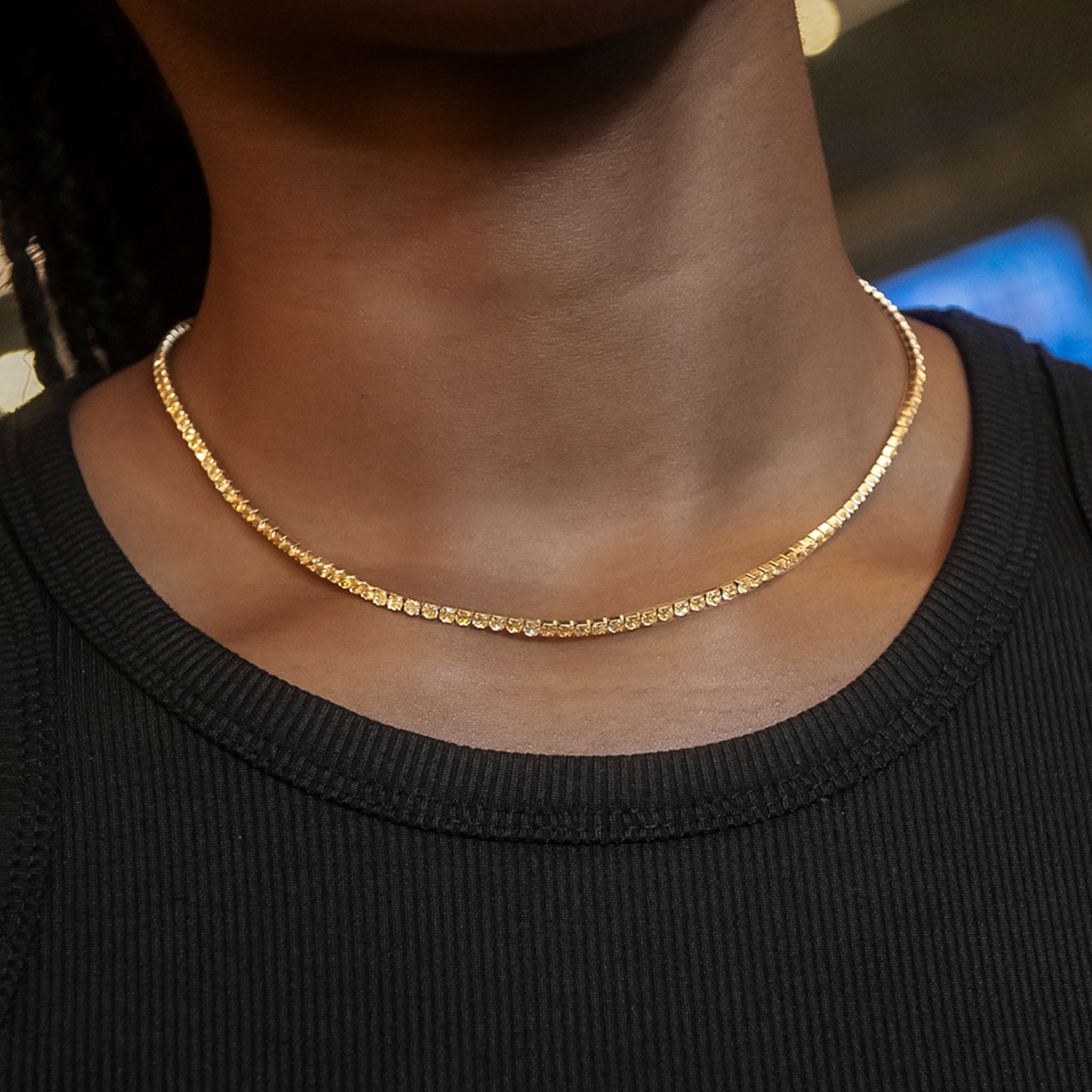 Collier 8Shine — Chaîne Micro Tennis Canary