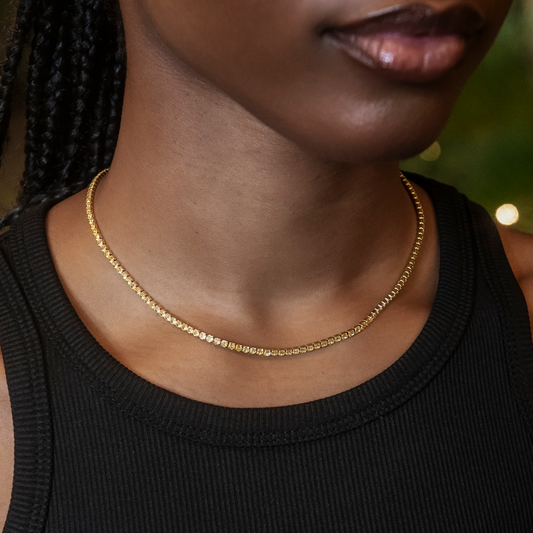 Collier 8Shine — Chaîne Micro Tennis Canary