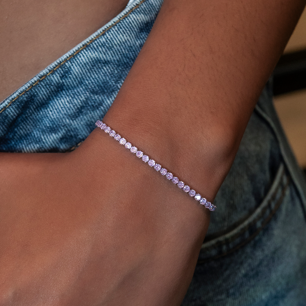 Bracelet 8Shine — Micro Tennis Pink Diamond