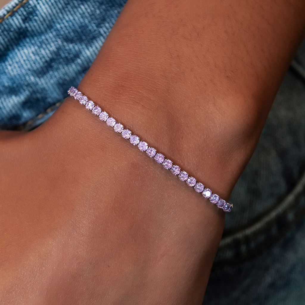 Bracelet 8Shine — Micro Tennis Pink Diamond