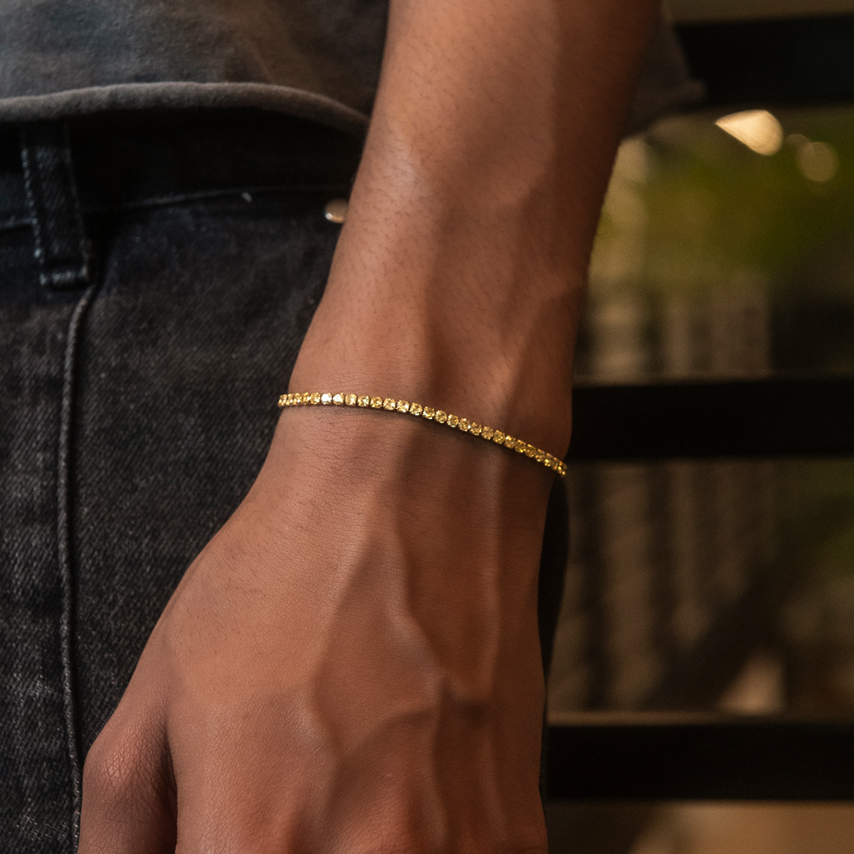 Bracelet Micro Tennis 8Shine – Édition Yellow Glow